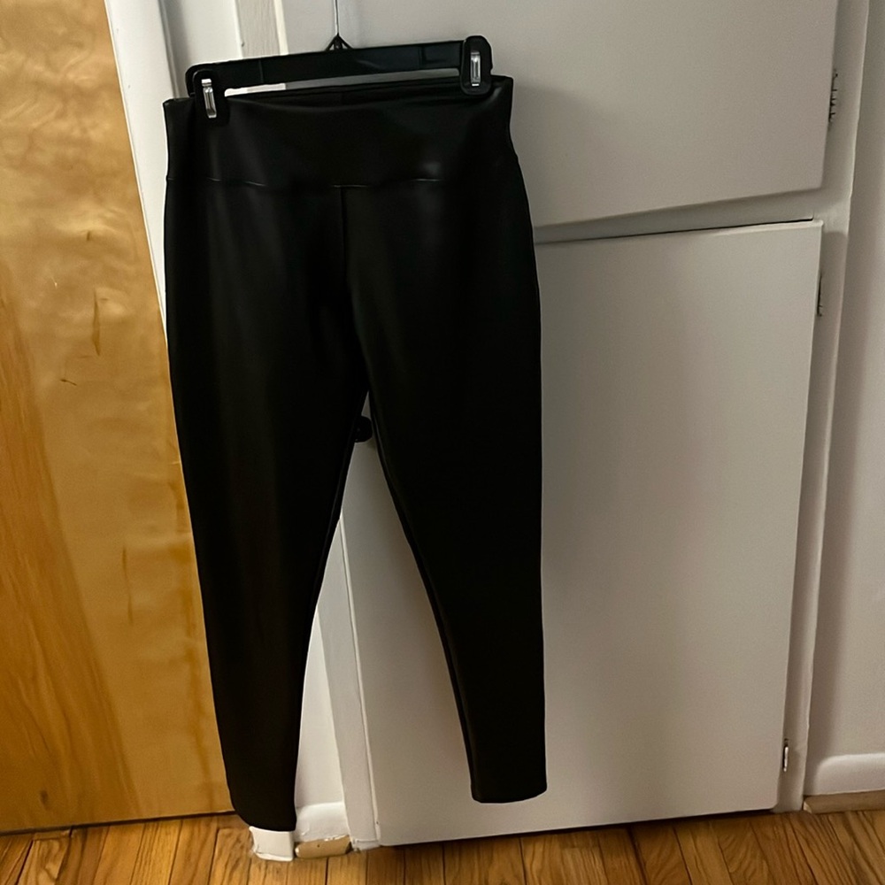 Leather pants .